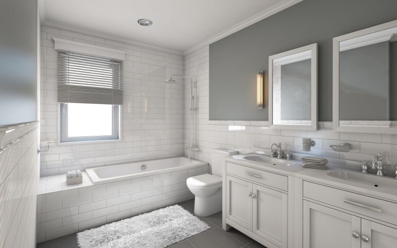 Contemporary Bathroom with Floating Vanities