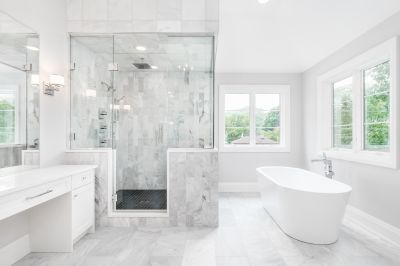 Spa-Inspired Shower with Glass Enclosure